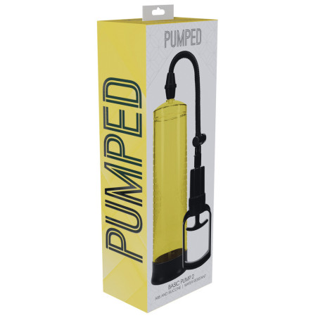 Pompe à pénis BASIC PUMP 2 Jaune de 20 x 5.8 cm