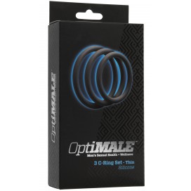 Lot de 3 cockrings silicone gris de Optimale Epaisseur fine 2