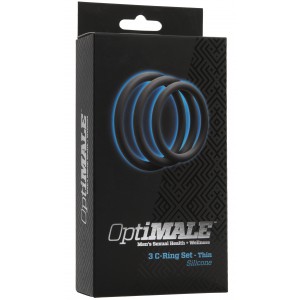 Lot de 3 cockrings silicone gris de Optimale Epaisseur fine