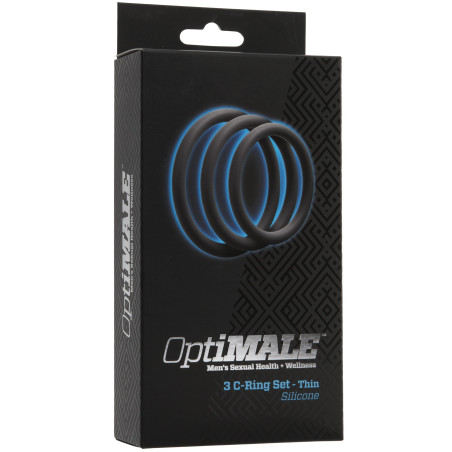 Lot de 3 cockrings silicone gris de Optimale Epaisseur fine