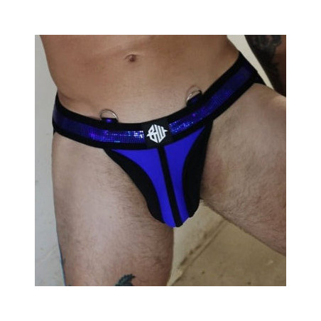 Jockstrap noir-bleu ILLUMINATOR de Breedwell