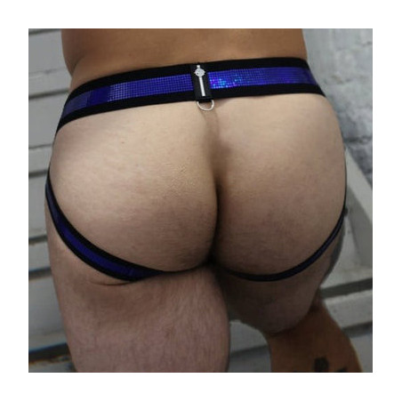 Jockstrap noir-bleu ILLUMINATOR de Breedwell