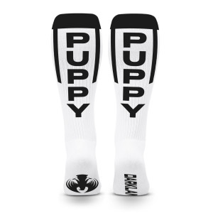 Chaussettes hautes DARKLANDS avec le mot PUPPY