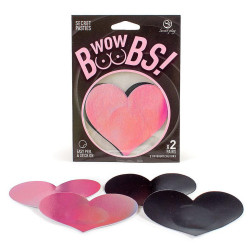 Cache-Tétons WOW BOOBS HEART Bicolores