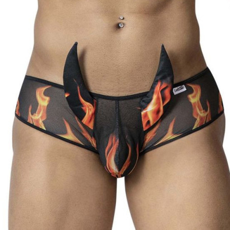 Shorty Diable avec cornes DEMONIS Noir de Candyman
