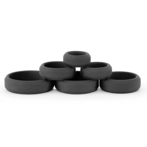 Pack de 6 cockrings en silicone Renegade