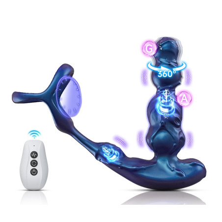 Plug prostatique vibrant + Ballstretcher PENEROTATY 10 x 3.3cm