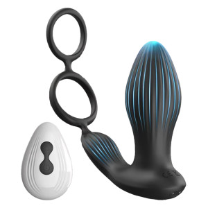 Plug vibrant + Ballstretcher TESTIX 8 x 3.7 cm - 10 Vibrations