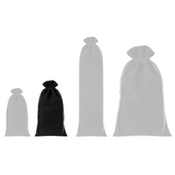 Sac de rangement en Tissu Noir 7.5 x 11.5cm