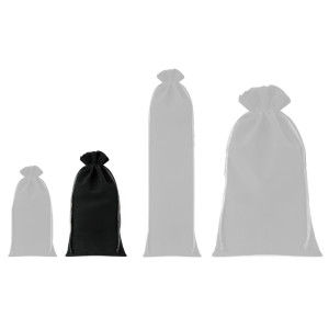 Sac de rangement en Tissu Noir 7.5 x 11.5cm