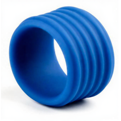 Cockring Silicone DEEP RIB GRIP 35 mm Bleu