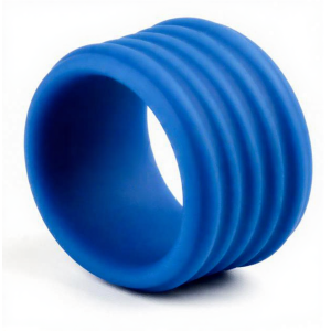 Cockring Silicone DEEP RIB GRIP 35 mm Bleu