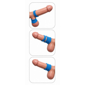 Ballstretcher en silicone TWIN FLEX Bleu - Diamètre 25 mm