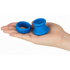 Ballstretcher en silicone TWIN FLEX Bleu - Diamètre 25 mm