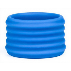 Cockring Silicone DEEP RIB GRIP 35 mm Bleu