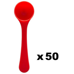 Pack de 50 cuillères rouges | Dosage 6g