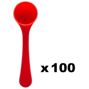 Pack de 100 cuillères rouges | Dosage 6g