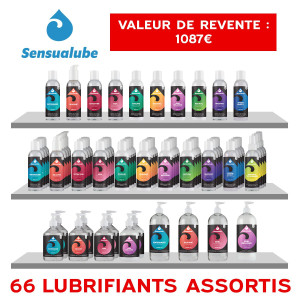 LUBRIFIANTS MEGA PACK 66 BOUTEILLES SENSUALUBE