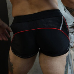 Short GYMNETIXXX Noir-Rouge de Breedwell