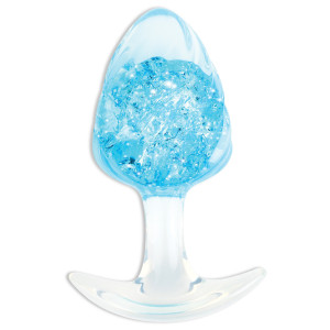 Plug transparent CRYSTALBUTT L 9 x 4.5 cm