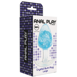 Plug transparent CRYSTALBUTT L 9 x 4.5 cm 2