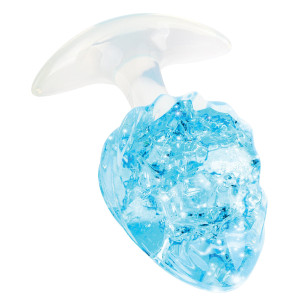 Plug transparent CRYSTALBUTT L 9 x 4.5 cm