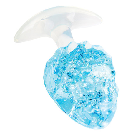 Plug transparent CRYSTALBUTT L 9 x 4.5 cm