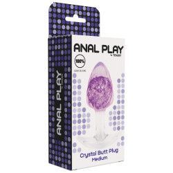 Plug transparent CRYSTALBUTT M 8 x 3.7cm 2