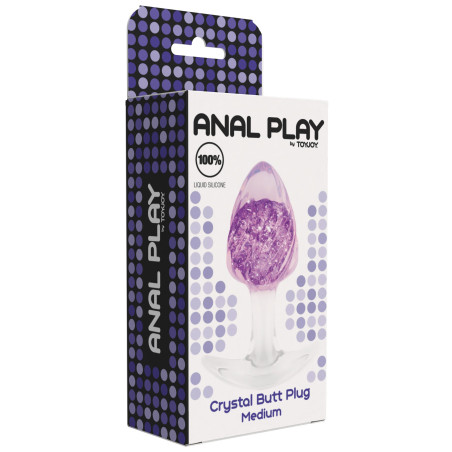 Plug transparent CRYSTALBUTT M 8 x 3.7cm