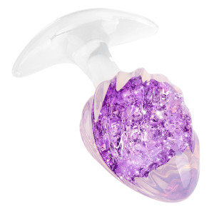Plug transparent CRYSTALBUTT M 8 x 3.7cm