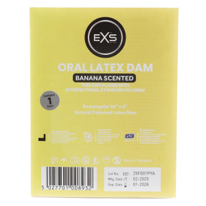 Digue orale en latex EXS ORAL 10 x 6 cm Banane