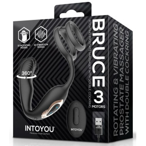 Plug prostatique + Cockring BRUCE | Vibrations et Rotation