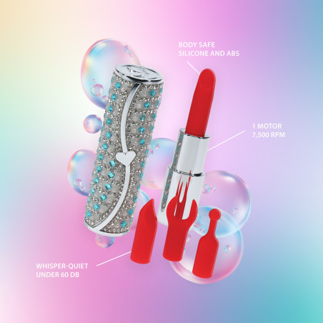 Mini Vibro + 4 embouts TIFFANY Bleu