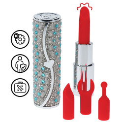 Mini Vibro + 4 embouts TIFFANY Bleu
