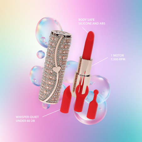 Mini Vibro + 4 embouts TIFFANY Rose