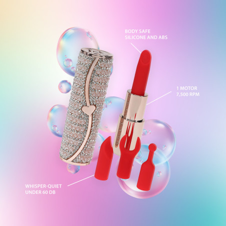 Mini Vibro + 4 embouts CANDY Rose