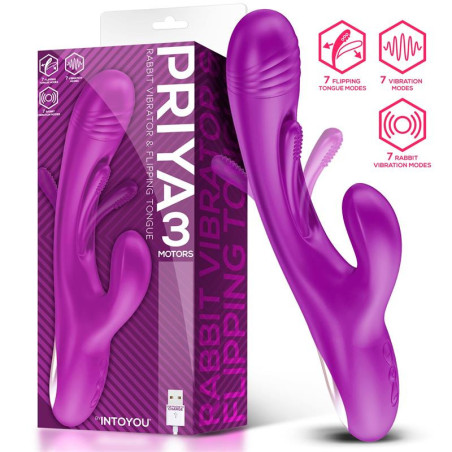Vibro rabbit PRIYA 14 x 3.6cm de INTOYOU