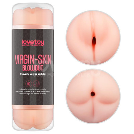Masturbateur pussy 2 entrées vagin-anus VIRGIN-SKIN BLOWOUT Rose