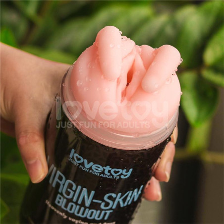 Masturbateur pussy 2 entrées vagin-anus VIRGIN-SKIN BLOWOUT Bleu