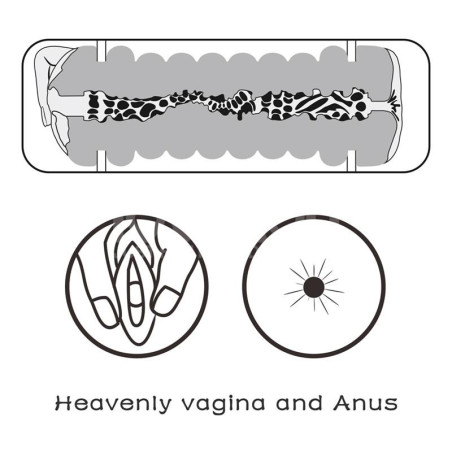 Masturbateur pussy 2 entrées vagin-anus VIRGIN-SKIN BLOWOUT Bleu