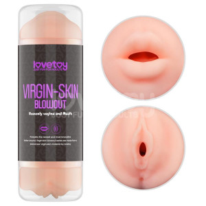 Masturbateur pussy 2 entrées vagin-bouche VIRGIN-SKIN BLOWOUT Violet