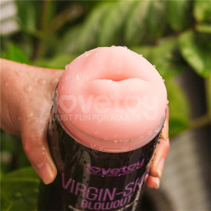 Masturbateur pussy 2 entrées vagin-bouche VIRGIN-SKIN BLOWOUT Violet
