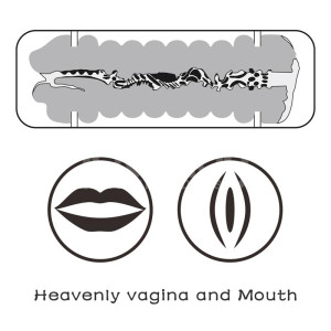 Masturbateur pussy 2 entrées vagin-bouche VIRGIN-SKIN BLOWOUT Violet