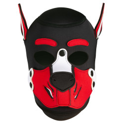 Masque Puppy HUSKY Noir-rouge en Néoprène 2