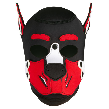 Masque Puppy HUSKY Noir-rouge en Néoprène