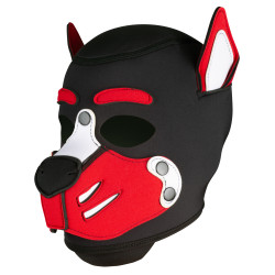 Masque Puppy HUSKY Noir-rouge en Néoprène