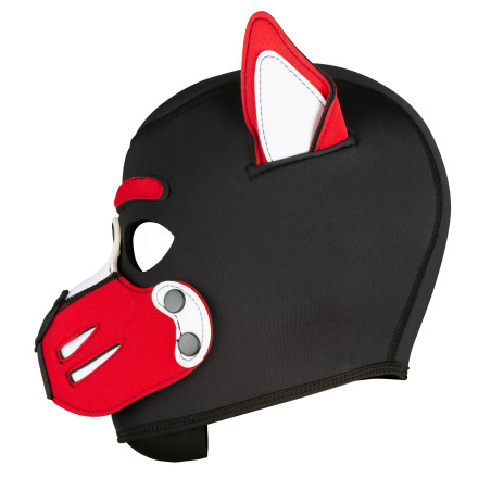 Masque Puppy HUSKY Noir-rouge en Néoprène