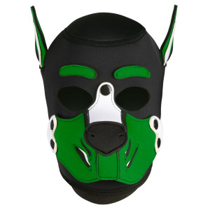 Masque Puppy HUSKY en néoprène Noir et Vert