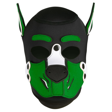 Masque Puppy HUSKY en néoprène Noir et Vert