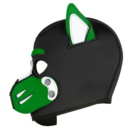 Masque Puppy HUSKY en néoprène Noir et Vert